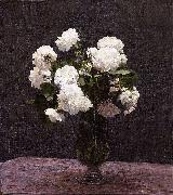 Henri Fantin-Latour White Roses oil